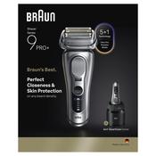 Braun Series 9 PRO+ Electric Shaver, Pro SensoAdapt, SmartCare Center, 9667CC, Silver