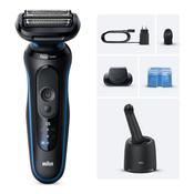 Braun Series 5 Electric Shaver 52-B7000cc with Cleaning System , Wet &amp; Dry, Blue image