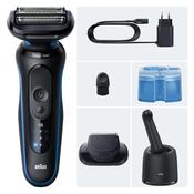 Braun Series 5 52‑B7200cc Electric Shaver for Men 4in1 SmartCare Center &amp; 1 Attachment, Wet &amp; Dry, Blue image