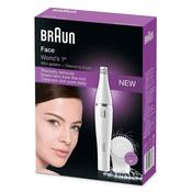Braun Face 810 Facial Epilator, Hair Removal and Facial Cleansing, with Additional Brush and Battery, White image