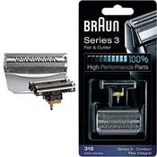 Braun Replacement Foil and Cutter - 31S, Fits Series 3, Contour, Flex XP- 5000 Series Only - Silver - Made In Germany image