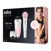 Braun Silk-épil Beauty Set 5 5/875 Wet and Dry Epilator w/ 3 Extras - Pink/White image