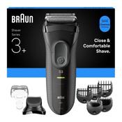 BRAUN Series 3+ 3000BT Electric Foil Shaver - Grey with Beard Trimmer image
