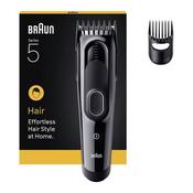 BRAUN Series 5 HC5510 Hair Clipper - Black with 9 Length Settings &amp; 1 Comb image
