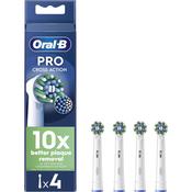 Oral-B Pro Cross Action 4pk Replacement Toothbrush Head, X-Shape and Angled Bristles for Deeper Plaque Removal, Pack of 4 image