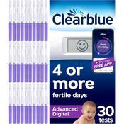 Clearblue Advanced Digital Ovulation Test Kit (OPK). Double Your Chances of Getting Pregnant, 1 Digital Holder and 30 Ovulation Tests, image