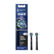 Oral-B Pro Cross Action 2pk Replacement Toothbrush Head, X-Shape and Angled Bristles for Deeper Plaque Removal - Black image