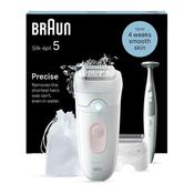BRAUN Silk-épil 5 5-230 Wet &amp; Dry Epilator - White &amp; Flamingo image