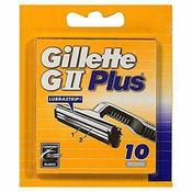 Gillette GII Plus Refill Razor Blade Cartridges - Pack of 10