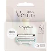 Gillette Venus Razor Blades Women 4pk with Precision Trimmer, Designed for Pubic Hair &amp; Skin