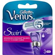 Gillette Venus Swirl Blades 3 Pack - with Water-activated moisture glide image