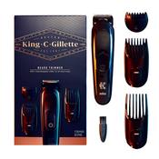 King C. Gillette Beard Trimmer with 3 Combs - 11 Length Settings - Black