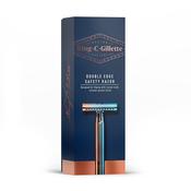 King C. Gillette Double Edge Razor w/ Double Edged Blades - Chrome Plated Finish