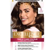 L'oreal Excellence Crème '5 Natural Brown' Permanent Hair Dye - Triple Care