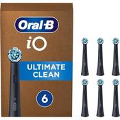 Oral-B iO 6pk Ultimate Clean Toothbrush Replacement Heads - Black Twisted &amp; Angled Bristles for Deeper Plaque Removal image