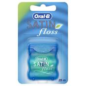 Oral-B Satin Floss Mint Dental Floss - Comfort Grip, Oval Shape - Mint, 25M image
