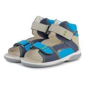 Memo Boys Orthopaedic Leather Sandals with Diagnostic Sole – Navy, Monaco image