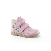Ani-But Girls First Steps Leather Shoes – Pink, Fastened Flowers