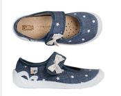 3F Girls Slippers – Navy &amp; White, Stars