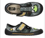 3F Boys Slippers – Grey &amp; Green, Spider