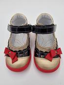 Gaspar Girls First Steps Ballerinas with Arch Support – Black &amp; Beige image