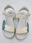 D.D. Step Girls Leather Sandals – White image