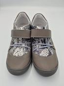 Gaspar Girls Leather Shoes – Grey &amp; Silver, Mosaic image