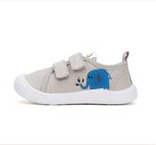 D.D. Step Girls First Steps Water-Repellent Canvas Shoes – Dark Grey