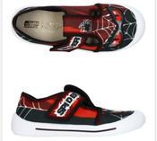 3F Boys Slippers – Black &amp; Red, Spider Web