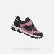 Geox Girls Water-Repellent Trainers – Black &amp; Rose, Magnetar