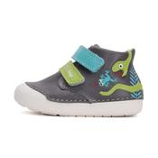 D.D. Step Boys First Steps Leather Shoes – Dark Grey image