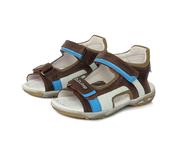 D.D. Step Boys Leather Sandals – Brown