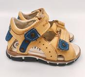 RenBut Boys First Steps Leather Sandals – Blue &amp; Honey image