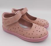 Ponte20 Girls First Steps Supinated Leather Ballerinas – Pink image