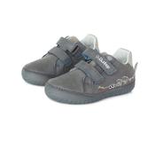 D.D. Step Boys Leather Shoes with Lights – Grey image