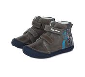 D.D. Step Boys Water-Repellent Leather Boots – Grey image