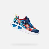 Geox Boys Trainers with Lights – Navy, Assister Ltblue image