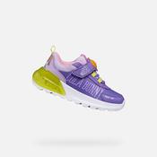 Geox Girls Trainers with Lights – Violet, Activart Illuminus image