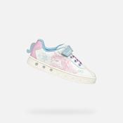 Geox Girls Sneakers with Lights – White &amp; Pink, Skylin image