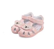 D.D. Step Girls Barefoot Leather Sandals – Baby Pink, Teddy Bear image