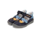 D.D. Step Boys Barefoot Leather Sandals – Royal Blue image