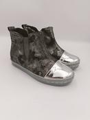 Kornecki Girls Leather Boots – Black &amp; Silver image