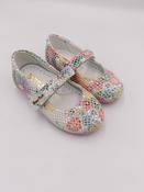 Bartek Girls First Steps Ballerinas with Arch Support – White, Flower image