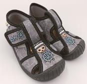 3F Boys First Steps Slippers – Grey, Sailor