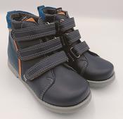 Ani-But Boys Orthopaedic Water-Repellent Boots with Thomas Heel – Navy &amp; Orange, TE POR image