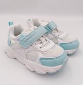 ABCKids Girls First Steps Trainers – White &amp; Blue image