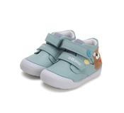 D.D. Step Boys First Steps Leather Shoes – Green, Teddy Sea image