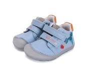 D.D. Step Boys First Steps Barefoot Leather Shoes – Sky Blue, Dragon image