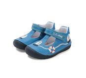 D.D. Step Boys First Steps Barefoot Leather Sandals – Sky Blue image