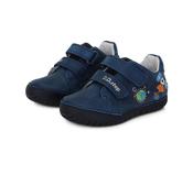 D.D. Step Boys Leather Shoes with Lights – Navy image